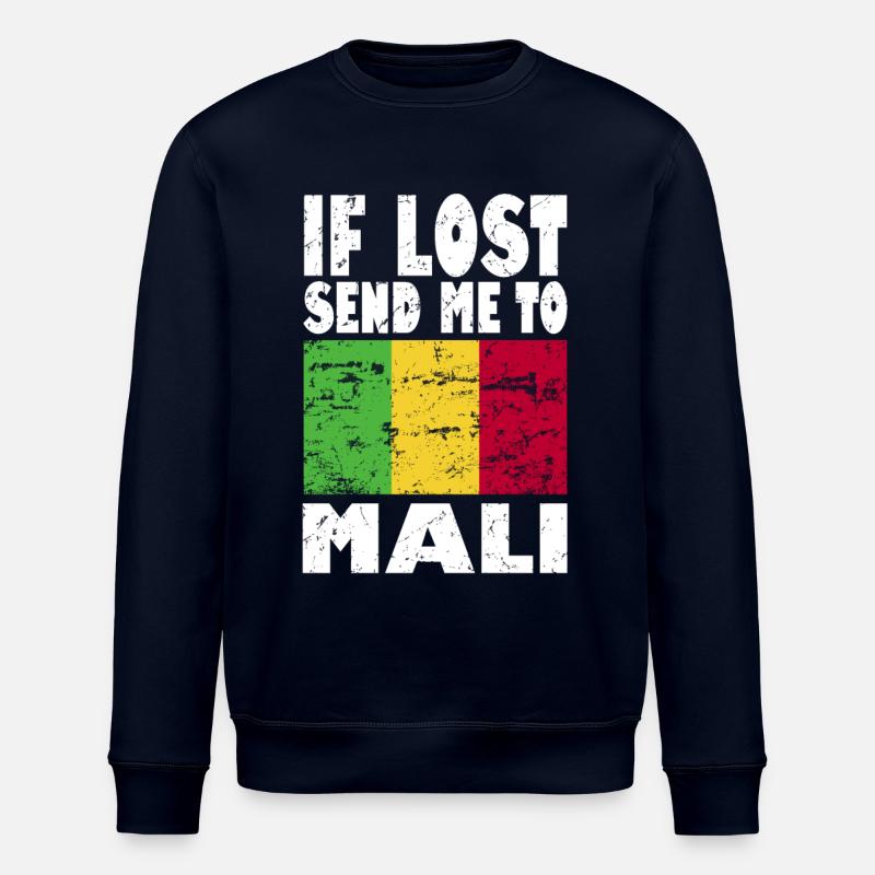 Mali Flagge Spruch - Stanley/Stella Unisex Bio-Sweatshirt ROLLER - Navy