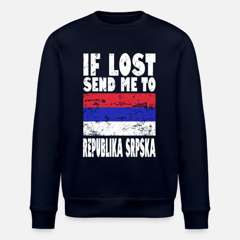 REPUBLIKA SRPSKA Flagge Spruch - Stanley/Stella Unisex Bio-Sweatshirt ROLLER - Navy
