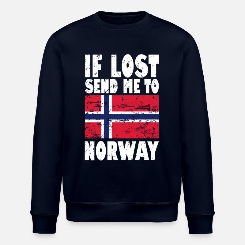 Norwegen Flagge Spruch - Stanley/Stella Unisex Bio-Sweatshirt ROLLER - Navy