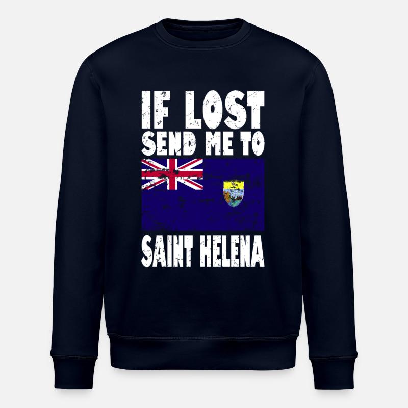 Drapeau de Sainte-Hélène - Sweat bio ROLLER Stanley/Stella Unisexe - marine