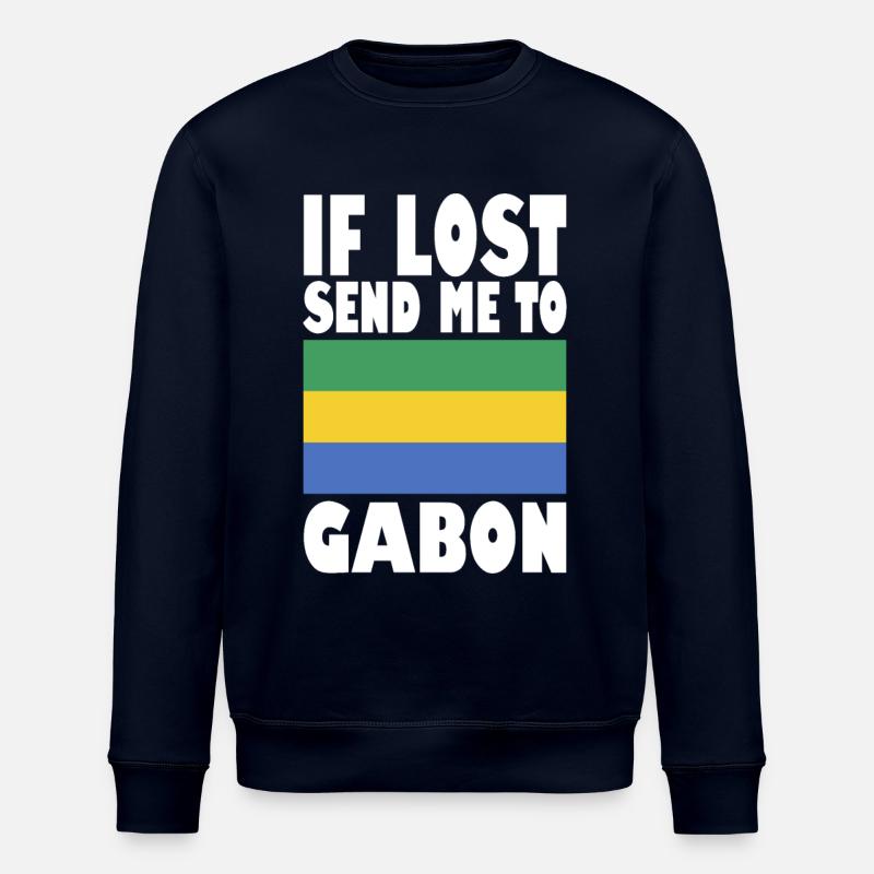 Gabun Flagge Spruch - Stanley/Stella Unisex Bio-Sweatshirt ROLLER - Navy