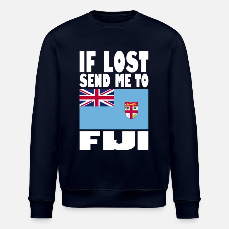 Fiji Flag Saying - Stanley/Stella ROLLER Unisex Organic Sweatshirt - navy