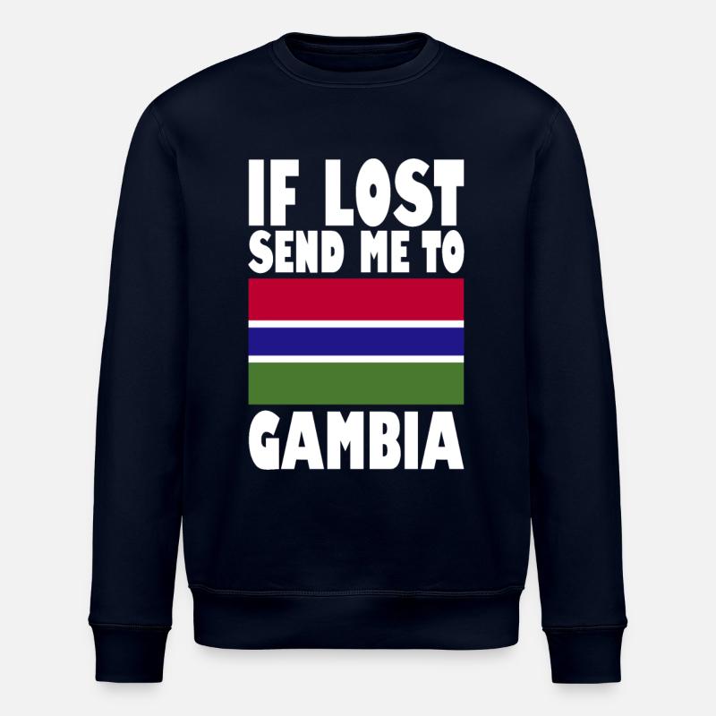 Gambia Flagge Spruch - Stanley/Stella Unisex Bio-Sweatshirt ROLLER - Navy
