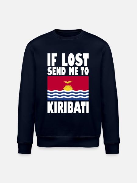 Kiribati Flag Saying - Stanley/Stella ROLLER Unisex Organic Sweatshirt - navy