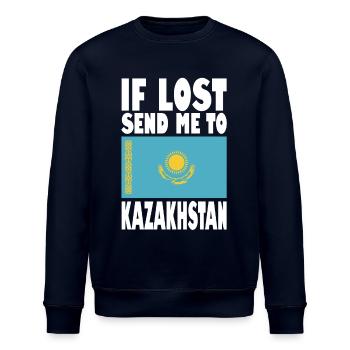 Drapeau du Kazakhstan - Sweat bio ROLLER Stanley/Stella Unisexe - marine - Devant - Nik (191cm)