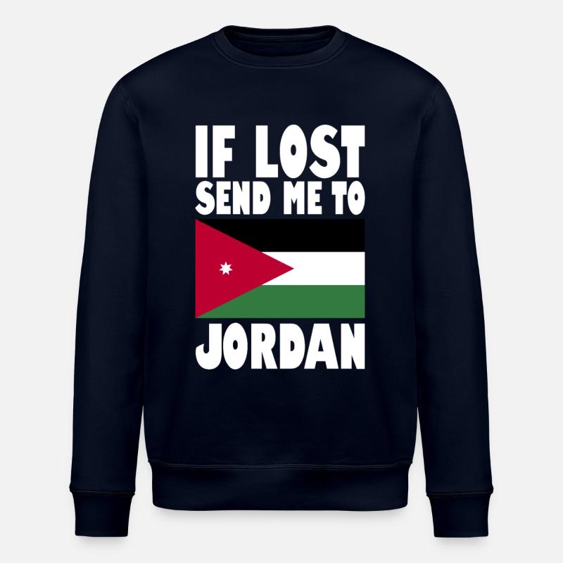 Jordan Flag Saying - Stanley/Stella ROLLER Unisex Organic Sweatshirt - navy