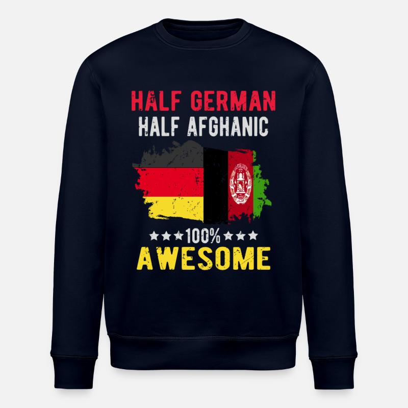 Half German Half Afghans - Stanley/Stella ROLLER Unisex Organic Sweatshirt - navy