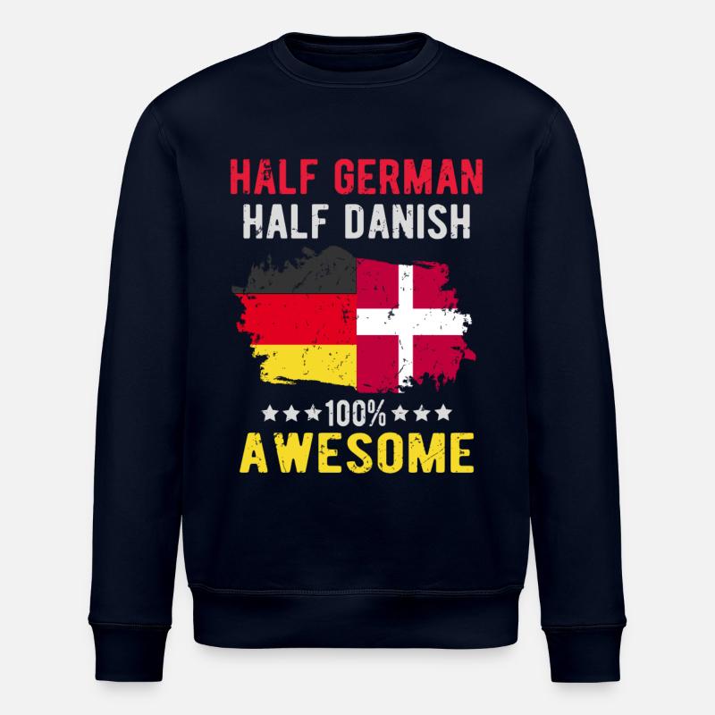 Half German Half Dane - Stanley/Stella ROLLER Unisex Organic Sweatshirt - navy