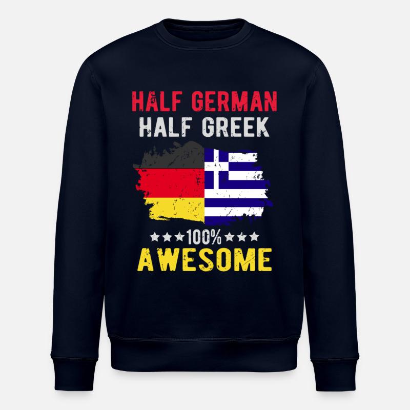 Moitié allemand Moitié grec - Sweat bio ROLLER Stanley/Stella Unisexe - marine