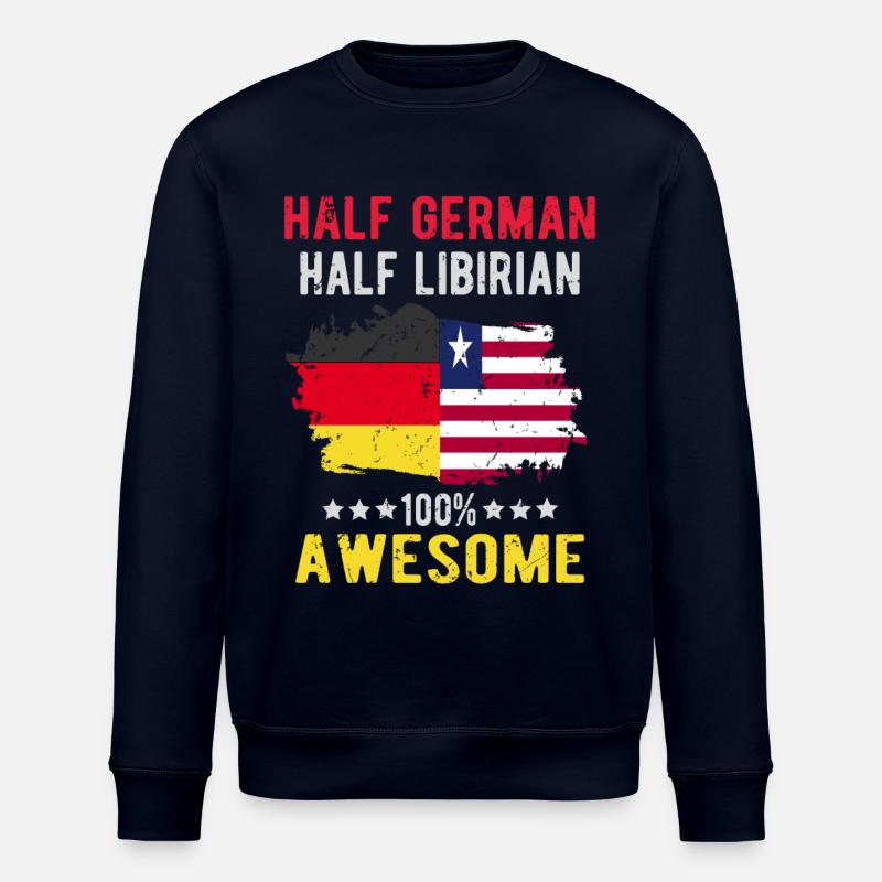 Half German Half Libyan - Stanley/Stella ROLLER Unisex Organic Sweatshirt - navy