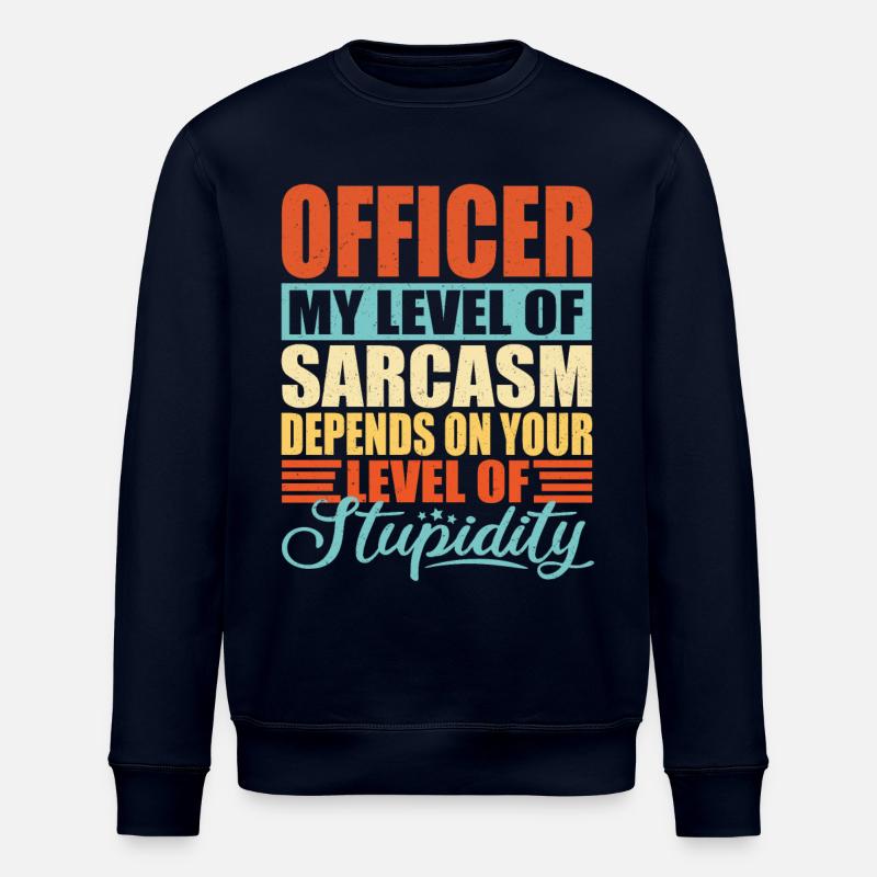 Sarcasme d’officier Drôle d’officier - Sweat bio ROLLER Stanley/Stella Unisexe - marine