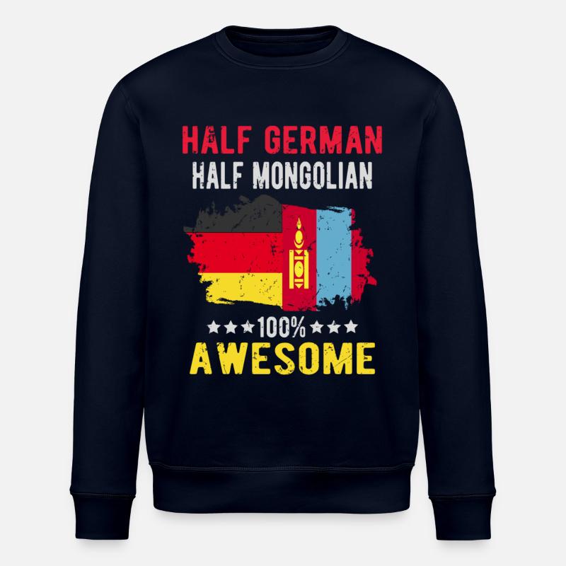 Moitié allemand moitié mongol - Sweat bio ROLLER Stanley/Stella Unisexe - marine