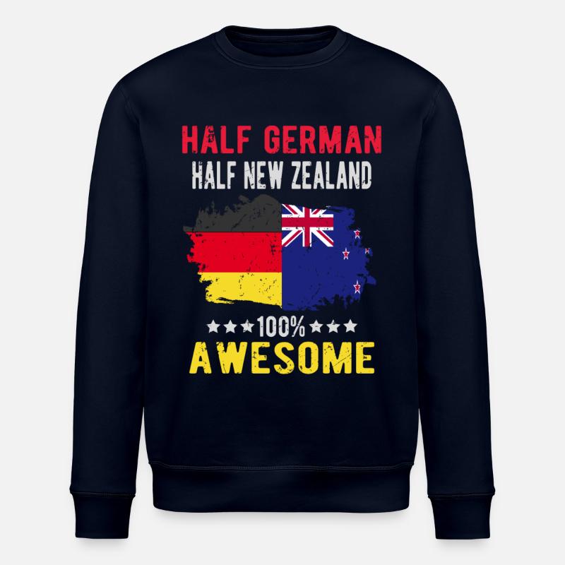 Moitié Allemands moitié Néo-Zélandais - Sweat bio ROLLER Stanley/Stella Unisexe - marine