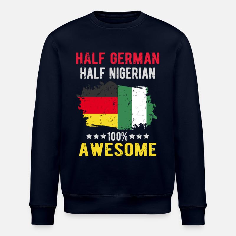 Moitié allemand moitié nigérian - Sweat bio ROLLER Stanley/Stella Unisexe - marine