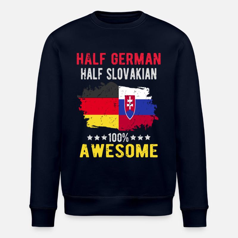 Half German half Slovak - Stanley/Stella ROLLER Unisex Organic Sweatshirt - navy
