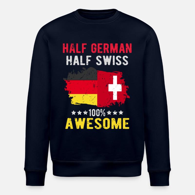 Halb Deutsch Halb Schweizer - Stanley/Stella Unisex Bio-Sweatshirt ROLLER - Navy