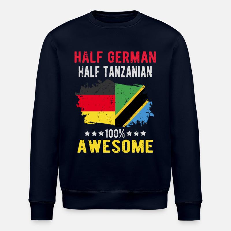 Half German half Tanzanian - Stanley/Stella ROLLER Unisex Organic Sweatshirt - navy