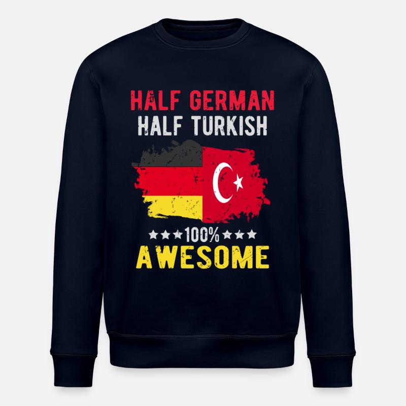 Half German half Turk - Stanley/Stella ROLLER Unisex Organic Sweatshirt - navy