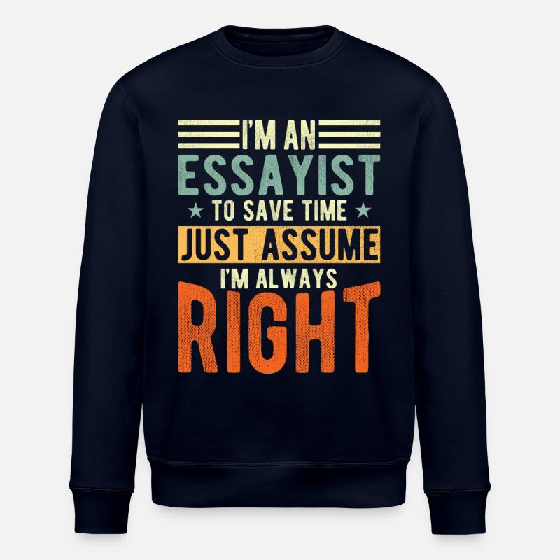 Essayiste - Sweat bio ROLLER Stanley/Stella Unisexe - marine