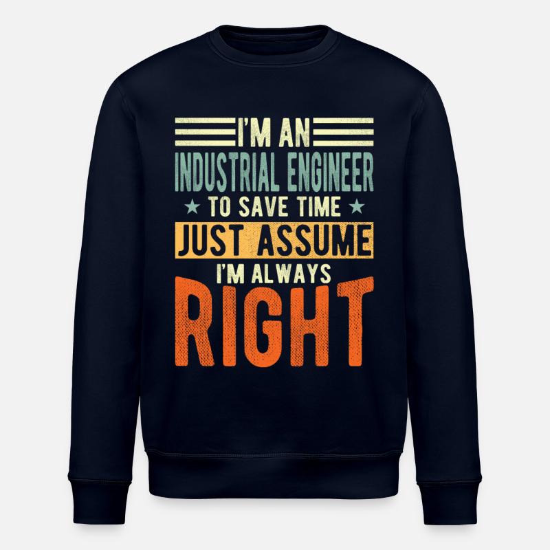 Industrial Engineer - Stanley/Stella ROLLER Unisex Organic Sweatshirt - navy