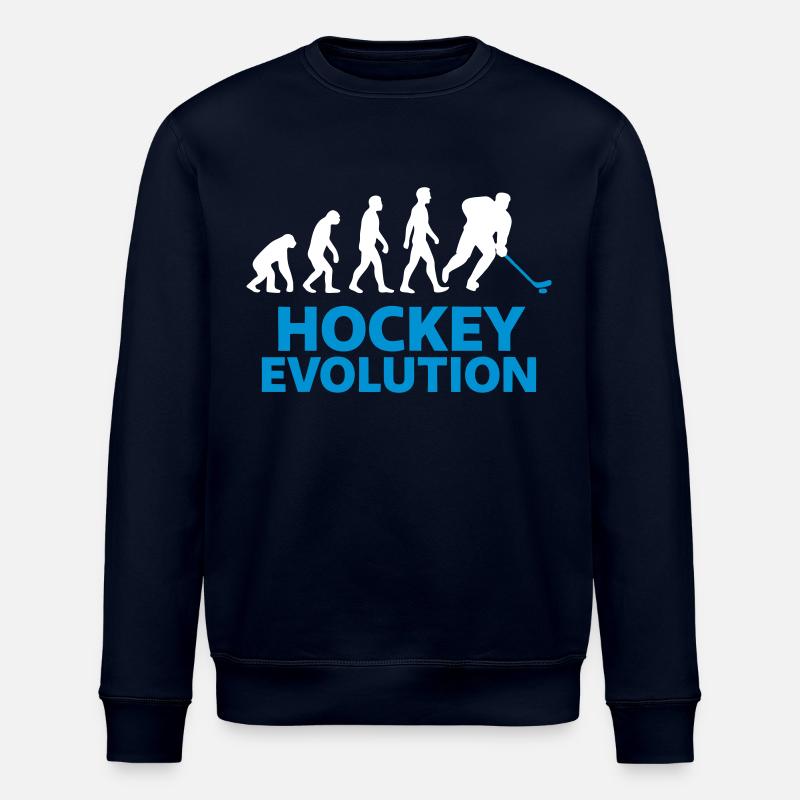 Hockey Evolution Player Gift Cool - Stanley/Stella ROLLER Unisex Organic Sweatshirt - navy