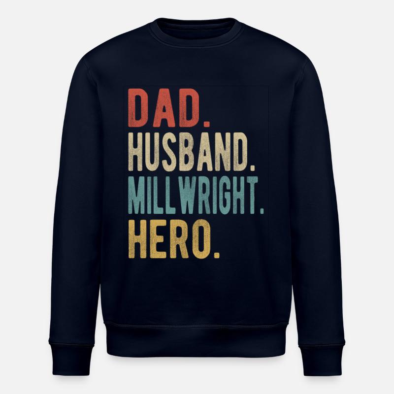 Mill Builder Papa Husband Hero - Sweat bio ROLLER Stanley/Stella Unisexe - marine