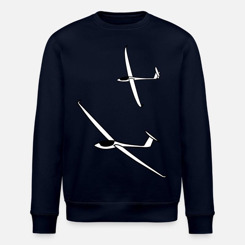 gliding glider pilot - Stanley/Stella ROLLER Unisex Organic Sweatshirt - navy