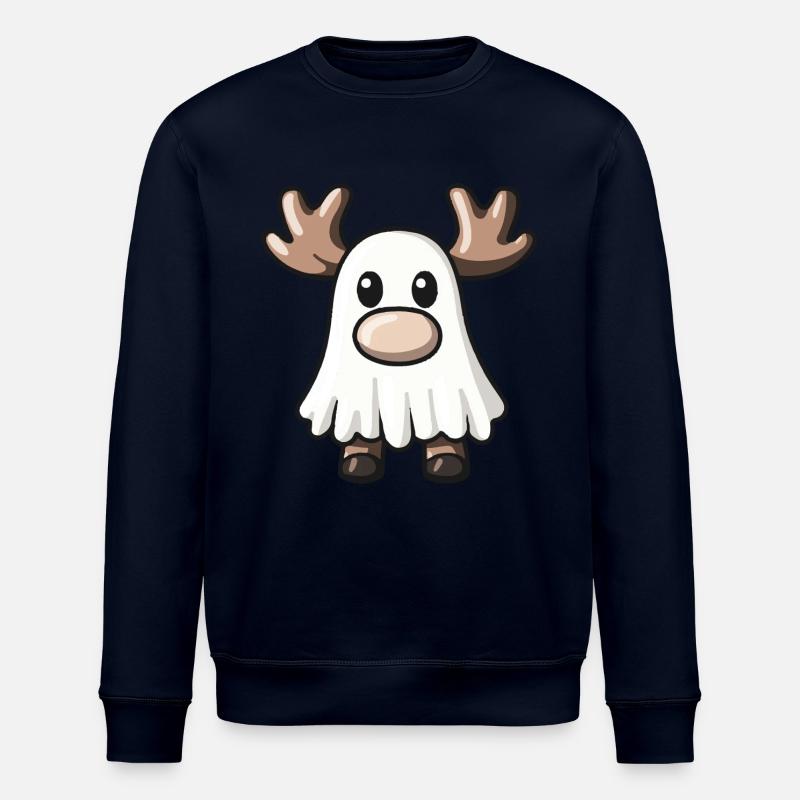 Elch Halloween Comic Geist - Stanley/Stella Unisex Bio-Sweatshirt ROLLER - Navy
