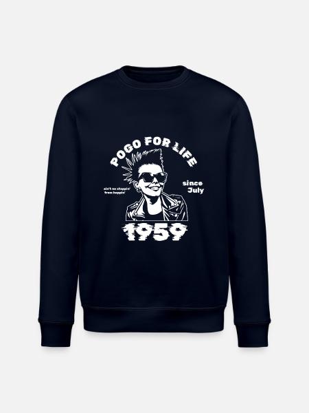 66. Geburtstag Pogo for life since 07/1959 - Stanley/Stella Unisex Bio-Sweatshirt ROLLER - Navy