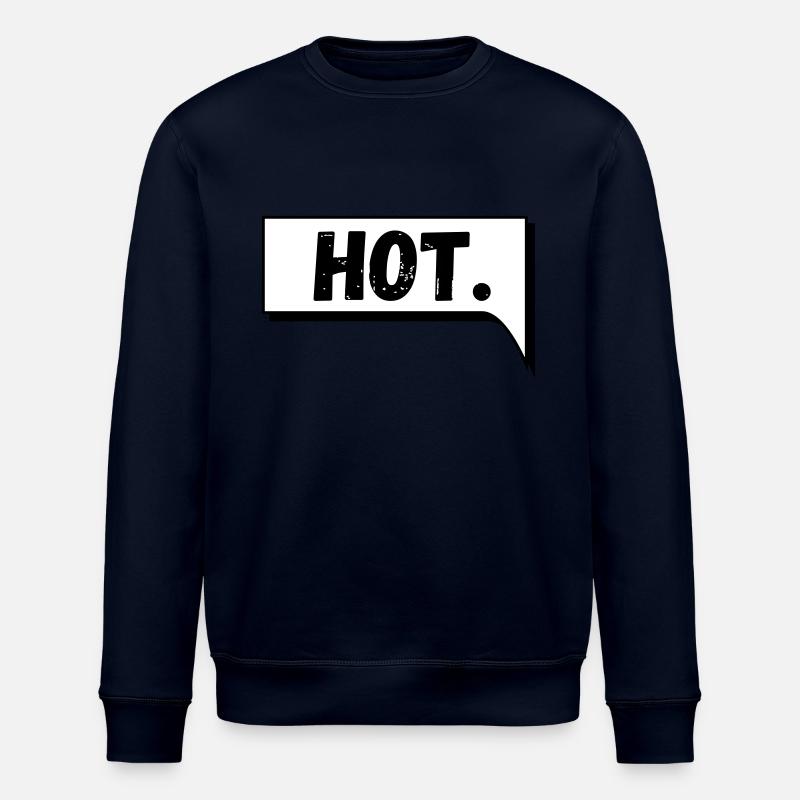 Comic Speech Bubble Hot - Stanley/Stella ROLLER Unisex Organic Sweatshirt - navy