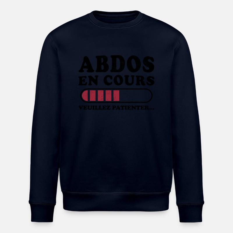 Abs in progress please wait - Stanley/Stella ROLLER Unisex Organic Sweatshirt - navy