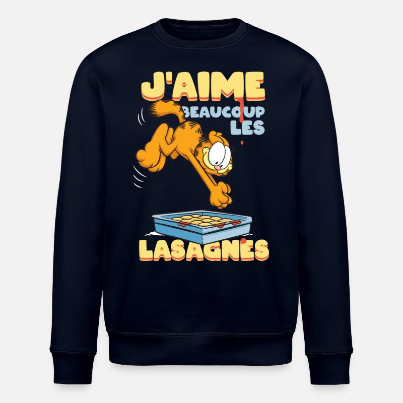 Garfield J'aime Lasagnes - Sweat bio ROLLER Stanley/Stella Unisexe - marine