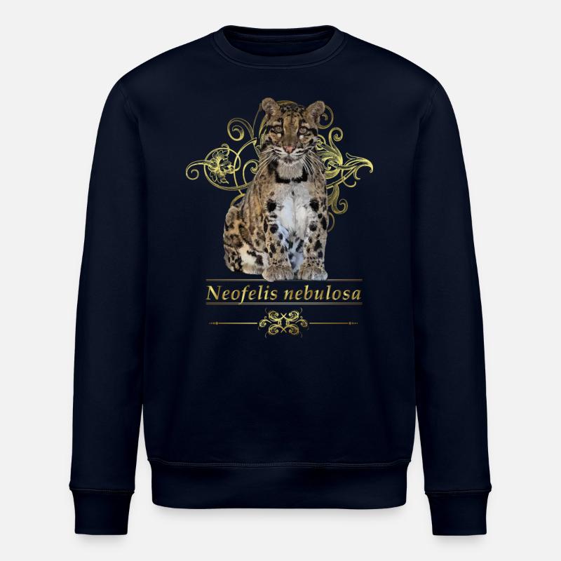 The Clouded Leopard - Stanley/Stella ROLLER Unisex Organic Sweatshirt - navy