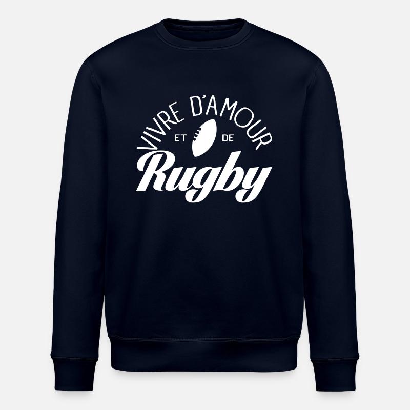 Vivre D'amour et de Rugby - Sweat bio ROLLER Stanley/Stella Unisexe - marine
