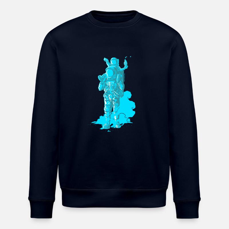 Onwards, Space Dad! - Stanley/Stella ROLLER Unisex Organic Sweatshirt - navy