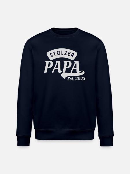 Stolzer Papa est. 2025 - Stanley/Stella Unisex Bio-Sweatshirt ROLLER - Navy