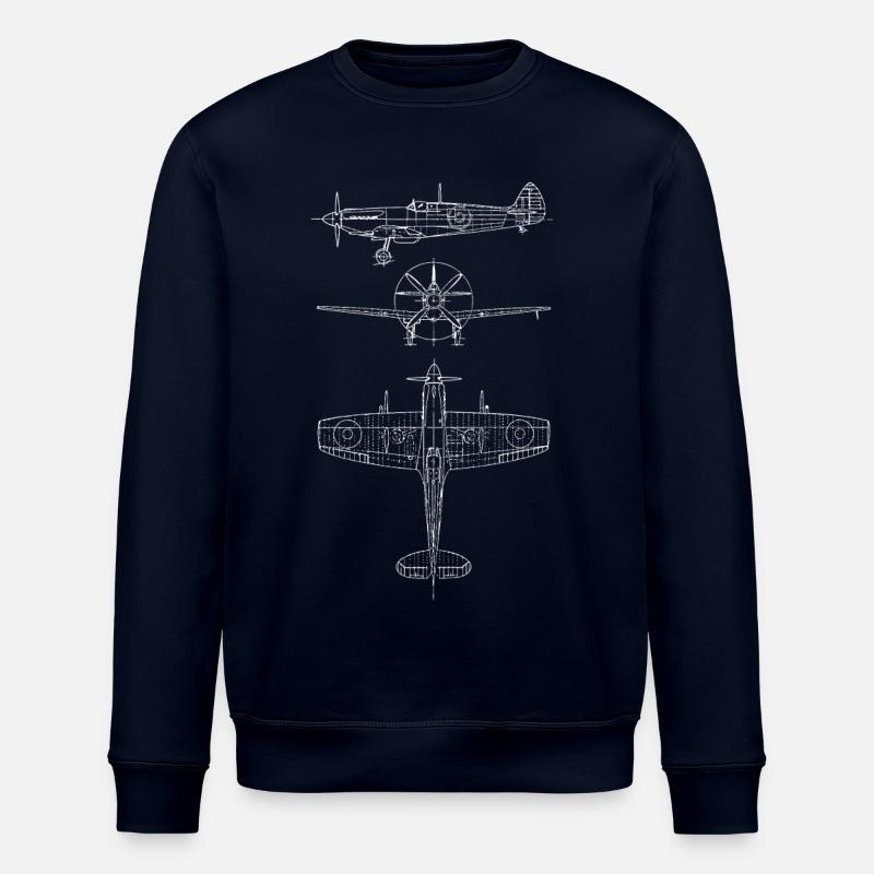 Spitfire Blueprint - Sweat bio ROLLER Stanley/Stella Unisexe - marine