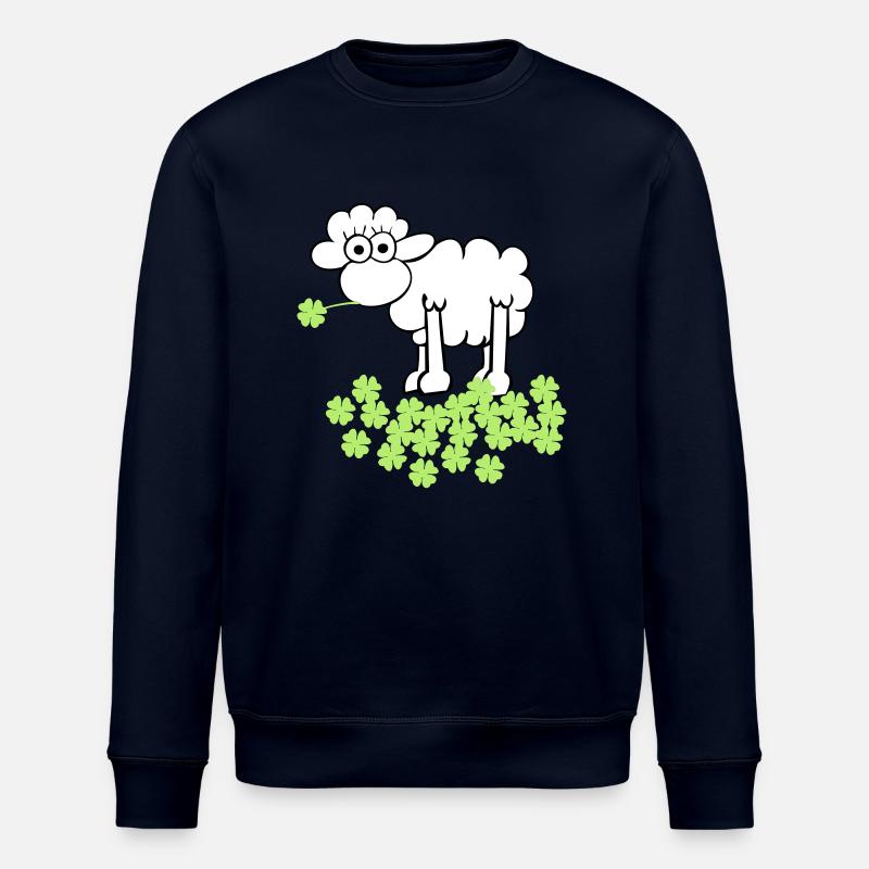 st. Patrick's sheep - Stanley/Stella ROLLER Unisex Organic Sweatshirt - navy