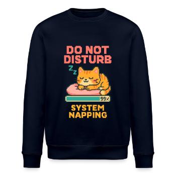 Cat Nap - Nicht stören – System schläft - Stanley/Stella Unisex Bio-Sweatshirt ROLLER - Navy - Vorne - Nik (191cm)
