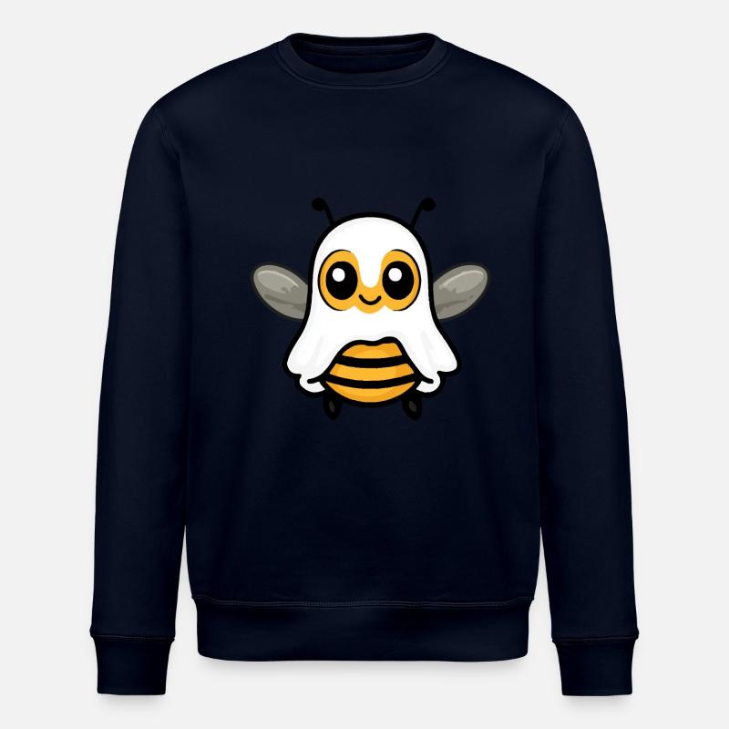 Bee Halloween Comic Ghost - Stanley/Stella ROLLER Unisex Organic Sweatshirt - navy