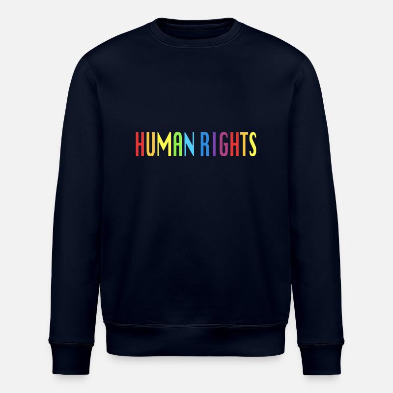 Menschenrechte Spruch Geschenk - Stanley/Stella Unisex Bio-Sweatshirt ROLLER - Navy