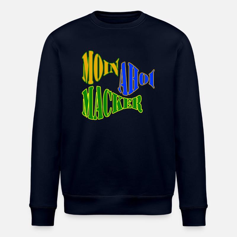 Moin Ahoy Macker - Sweat bio ROLLER Stanley/Stella Unisexe - marine