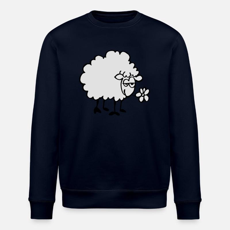 Mouton avec fleur - Sweat bio ROLLER Stanley/Stella Unisexe - marine
