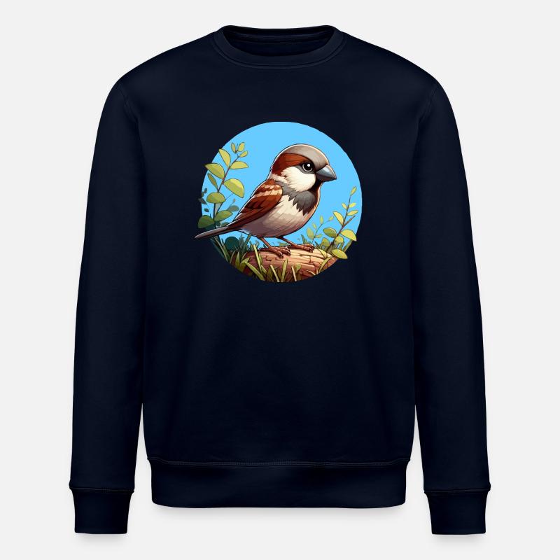Spatz auf einem Ast - Stanley/Stella Unisex Bio-Sweatshirt ROLLER - Navy