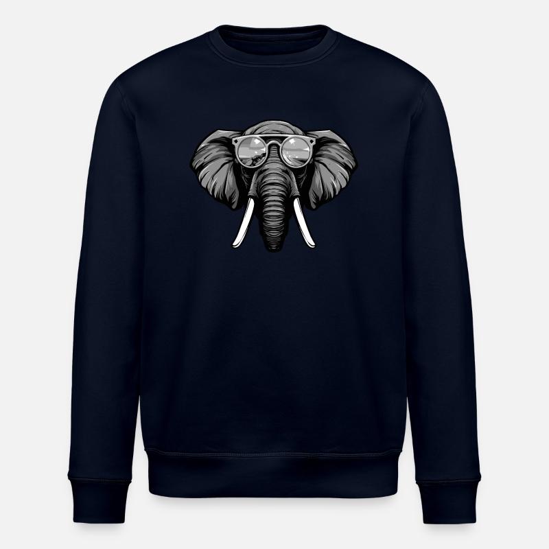 Portrait Tête D’éléphant Cool - Sweat bio ROLLER Stanley/Stella Unisexe - marine