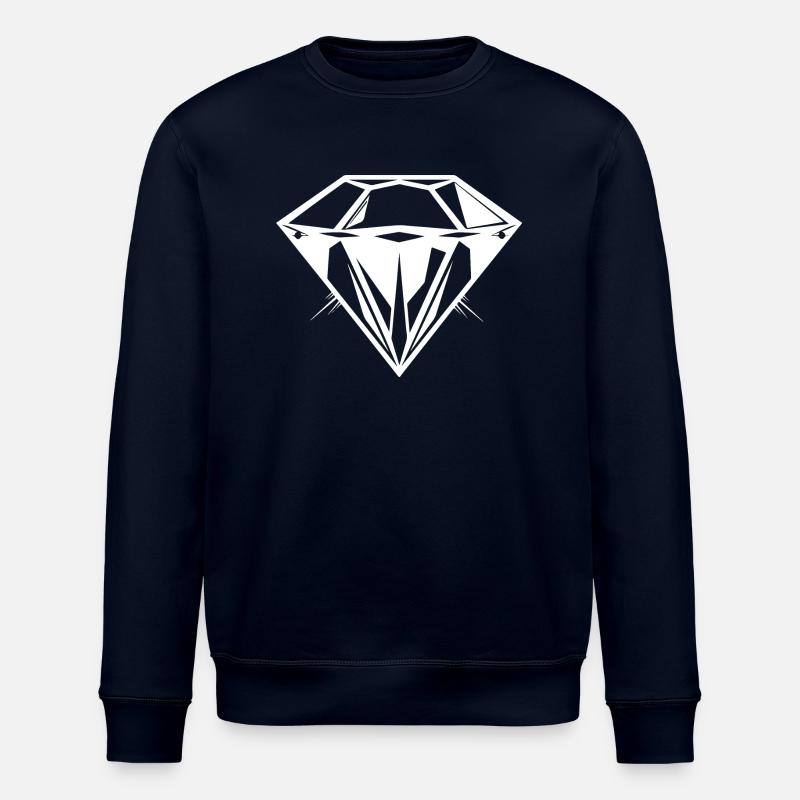Silhouette symbole bijou diamant - Sweat bio ROLLER Stanley/Stella Unisexe - marine