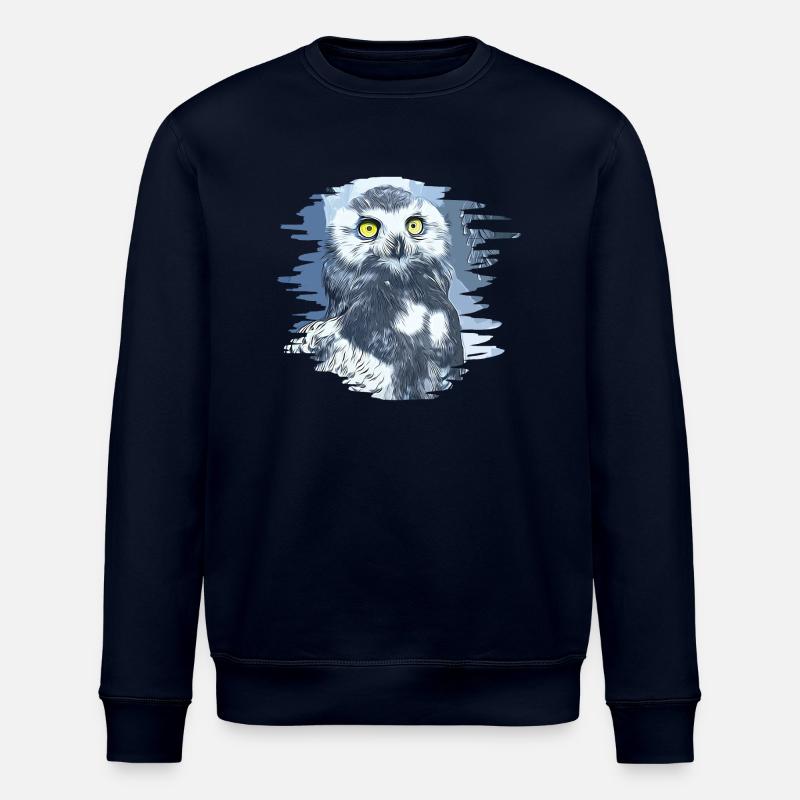 gxp schneeeule vector art - Stanley/Stella Unisex Bio-Sweatshirt ROLLER - Navy