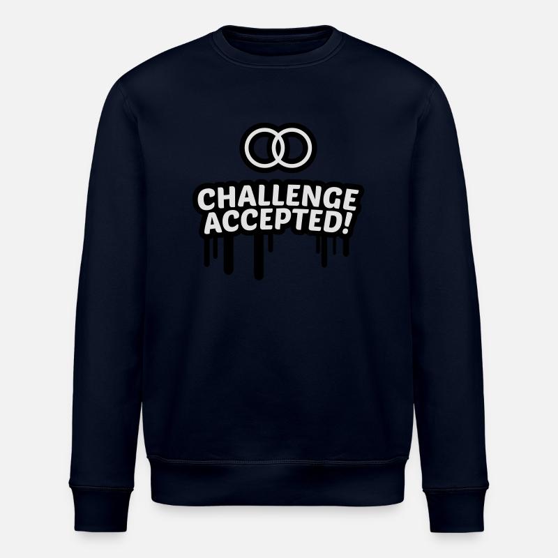 Wedding challenge accepted 2 c - Stanley/Stella ROLLER Unisex Organic Sweatshirt - navy