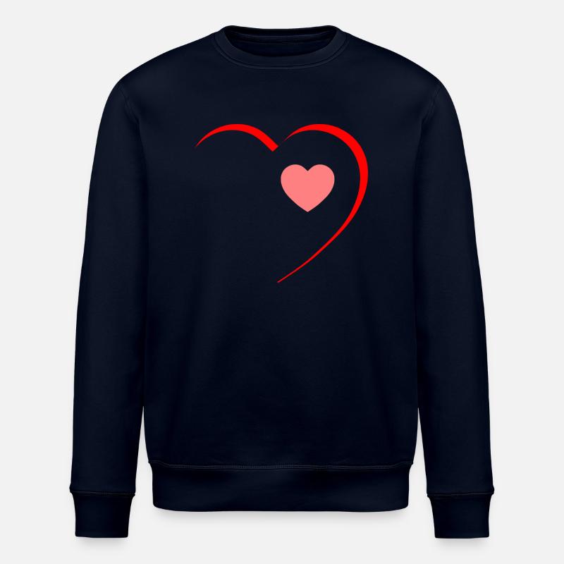 Habe ein großes Herz - Stanley/Stella Unisex Bio-Sweatshirt ROLLER - Navy