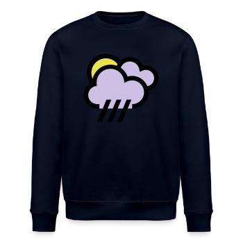 Rainy weather, bad weather, chill icon - Stanley/Stella ROLLER Unisex Organic Sweatshirt - navy - Front - Nik (191cm)
